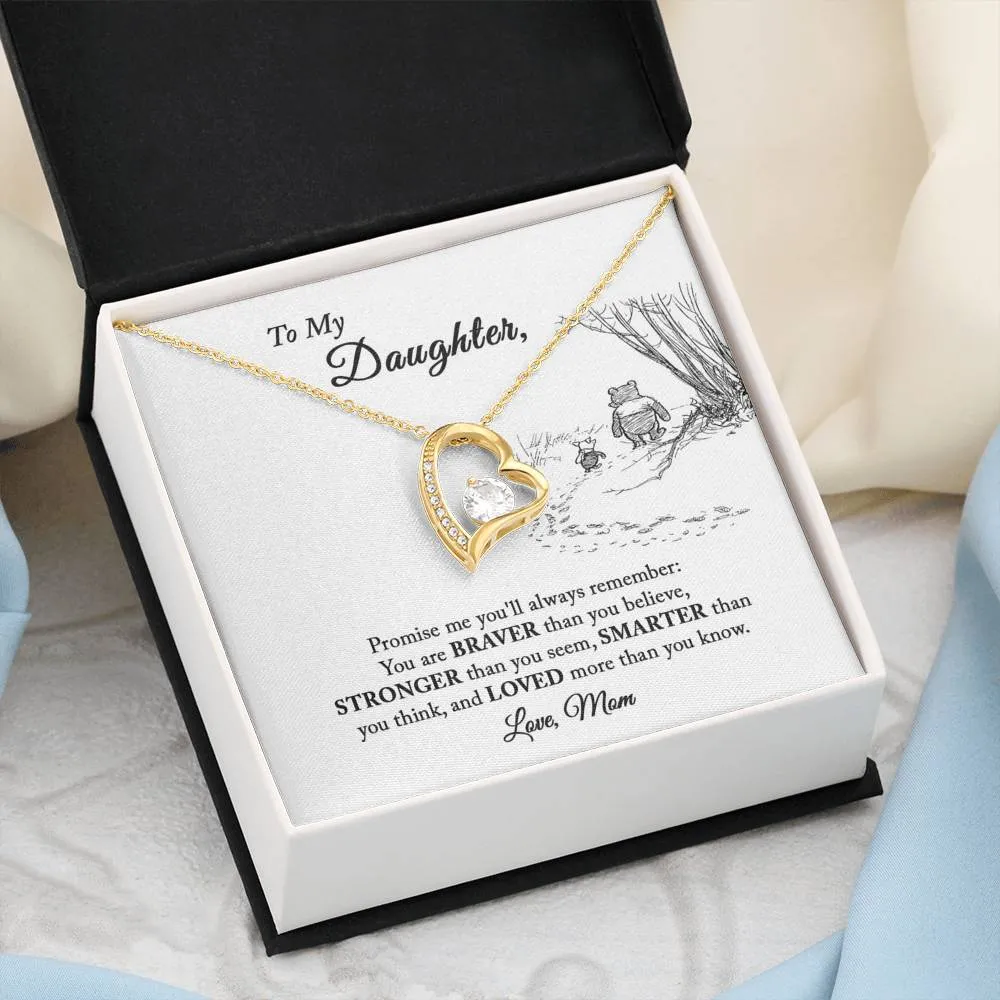 Gift For Daughter From Mom, Daughter Gift From Mom, Daughter Mother Necklace - Forever Hearts