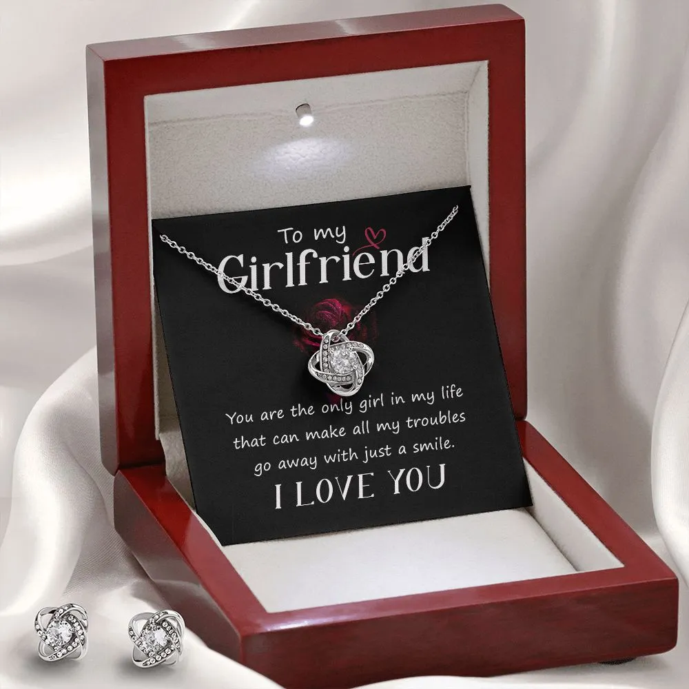 Girlfriend Love Knot Jewelry Set-You are the only one