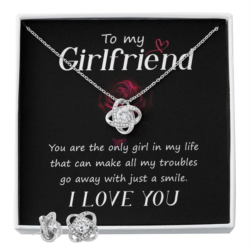 Girlfriend Love Knot Jewelry Set-You are the only one