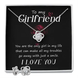 Girlfriend Love Knot Jewelry Set-You are the only one