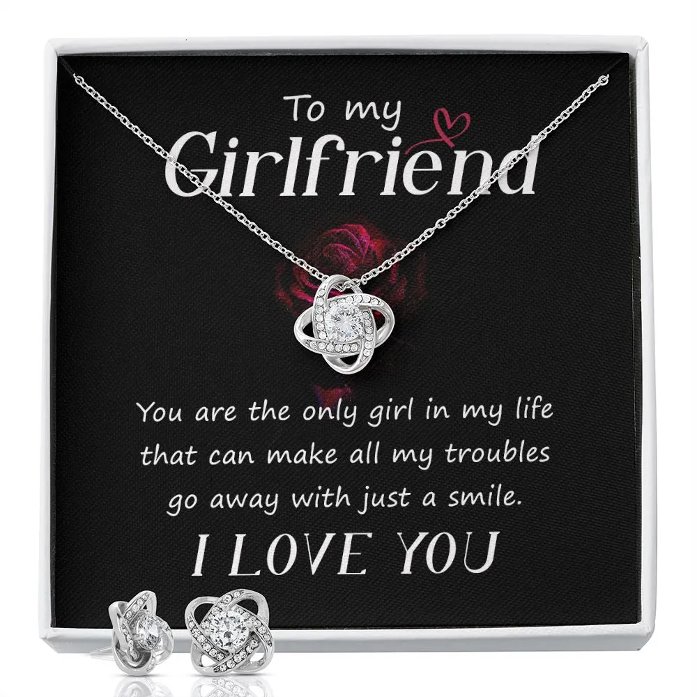 Girlfriend Love Knot Jewelry Set-You are the only one