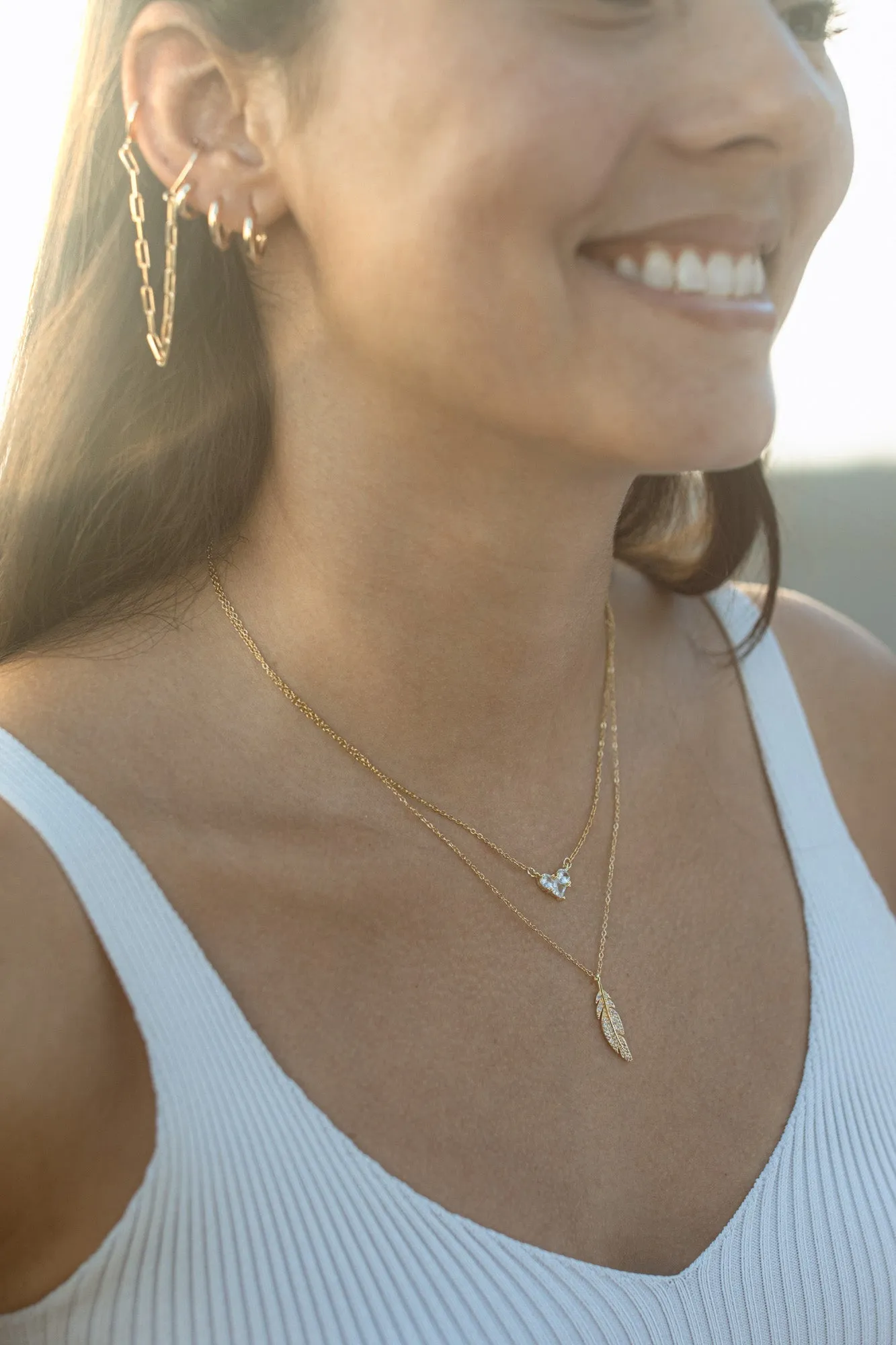 Glitzy Heart Necklace