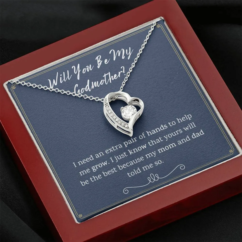 Godmother Proposal Heart Necklace