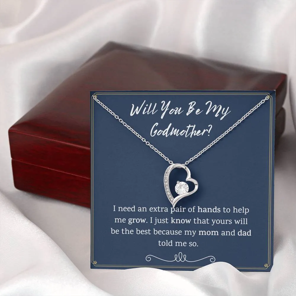 Godmother Proposal Heart Necklace