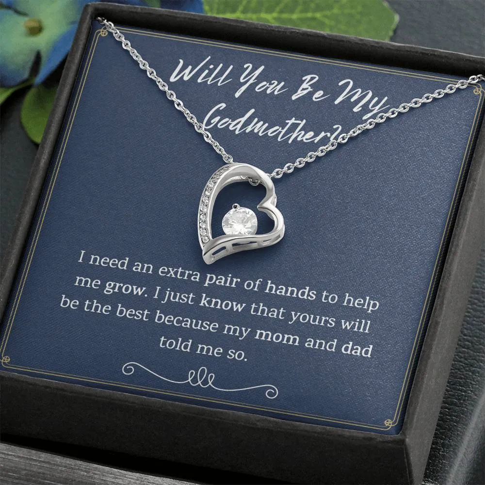 Godmother Proposal Heart Necklace
