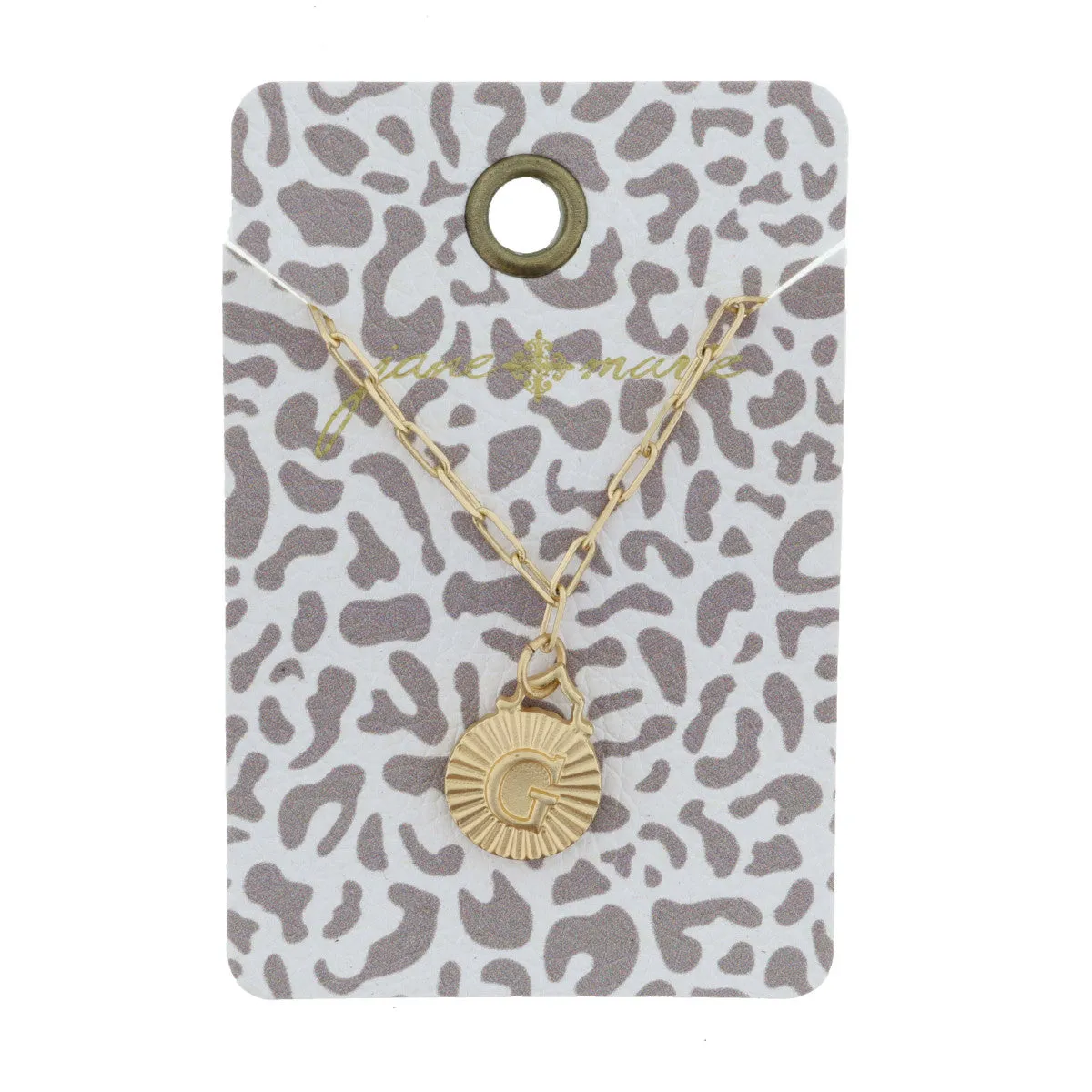 GOLD CIRCLE INITIAL NECKLACE