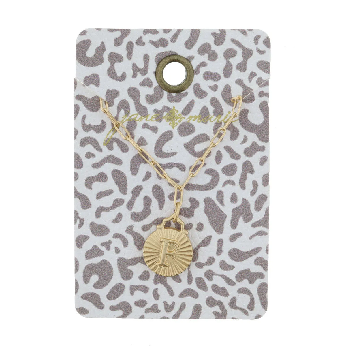 GOLD CIRCLE INITIAL NECKLACE
