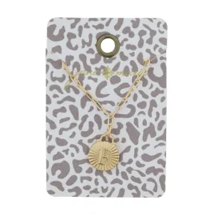 GOLD CIRCLE INITIAL NECKLACE