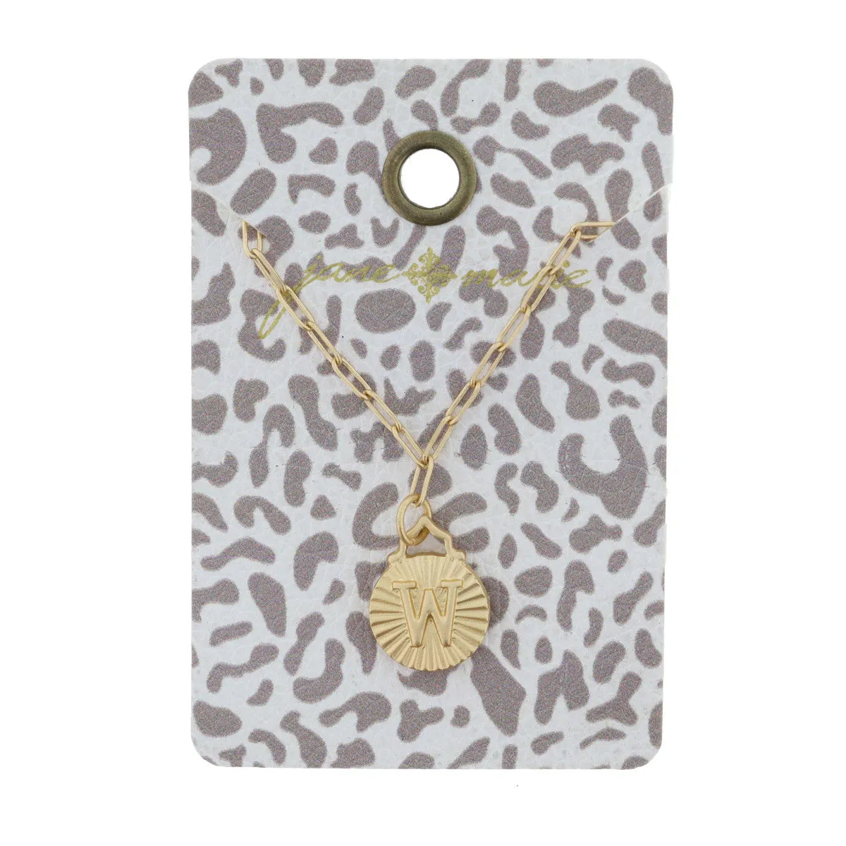 GOLD CIRCLE INITIAL NECKLACE