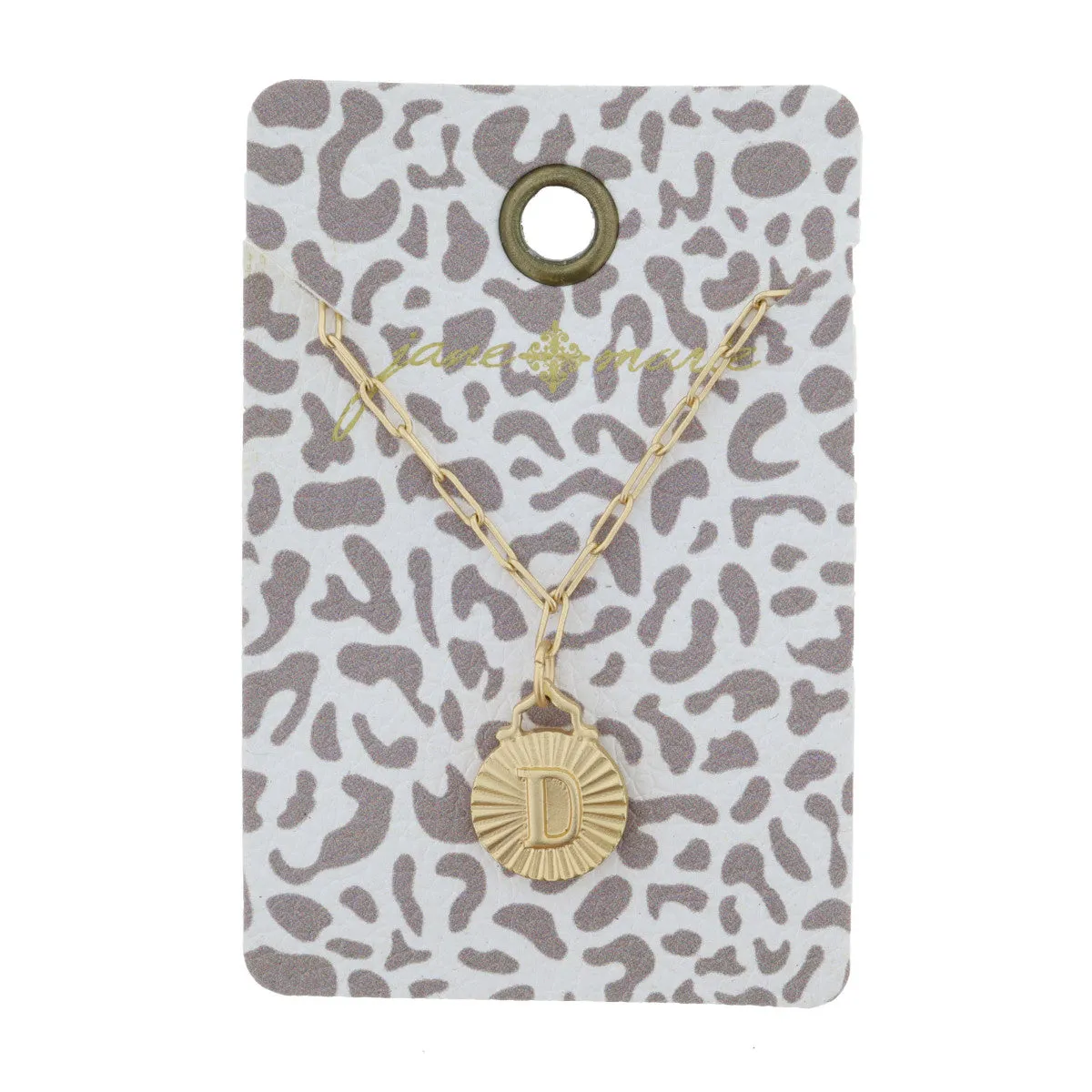 GOLD CIRCLE INITIAL NECKLACE
