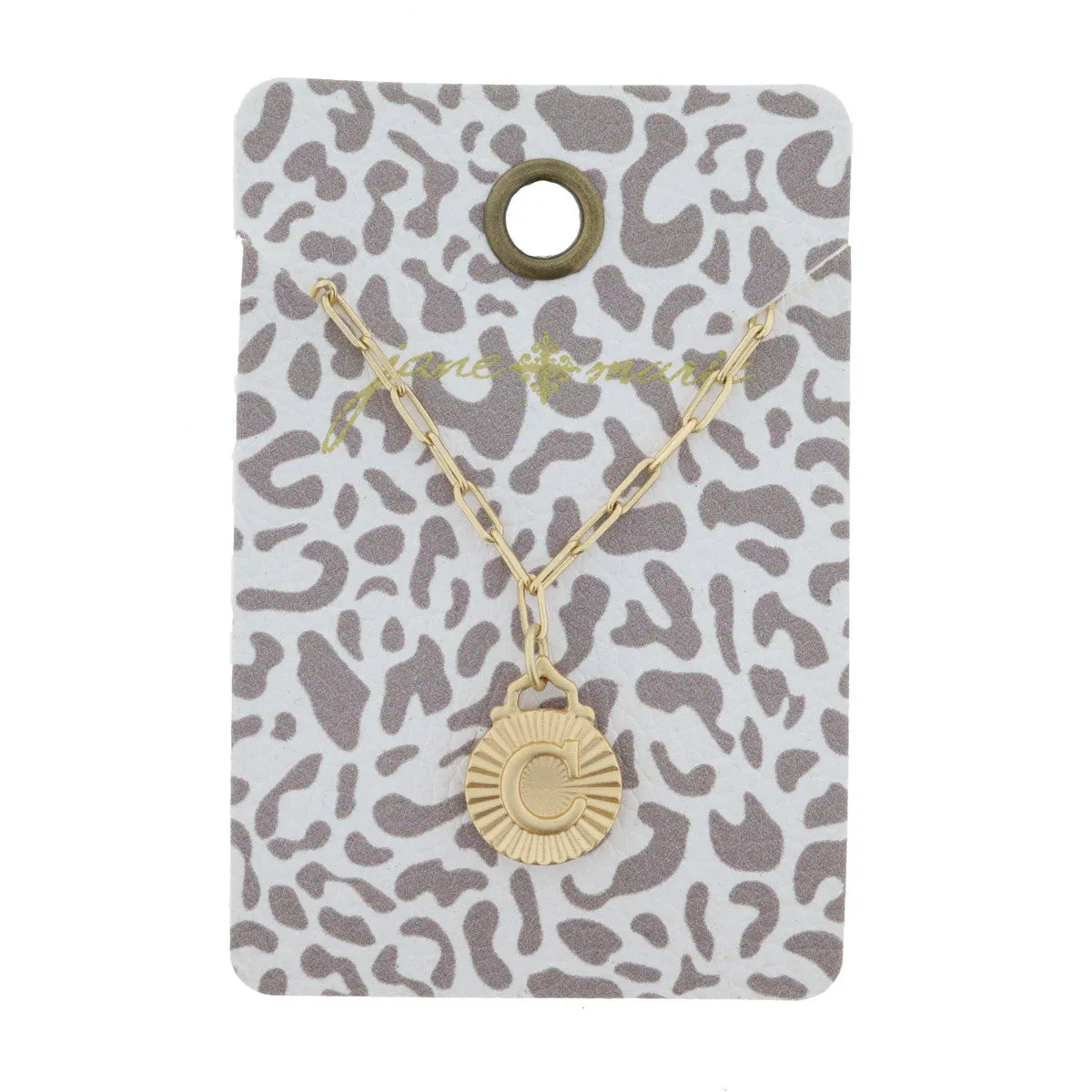 GOLD CIRCLE INITIAL NECKLACE