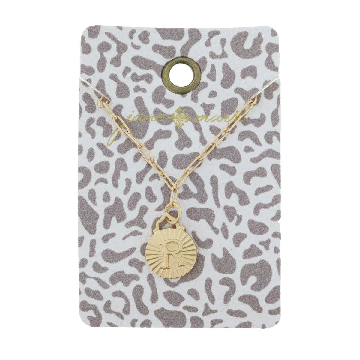 GOLD CIRCLE INITIAL NECKLACE