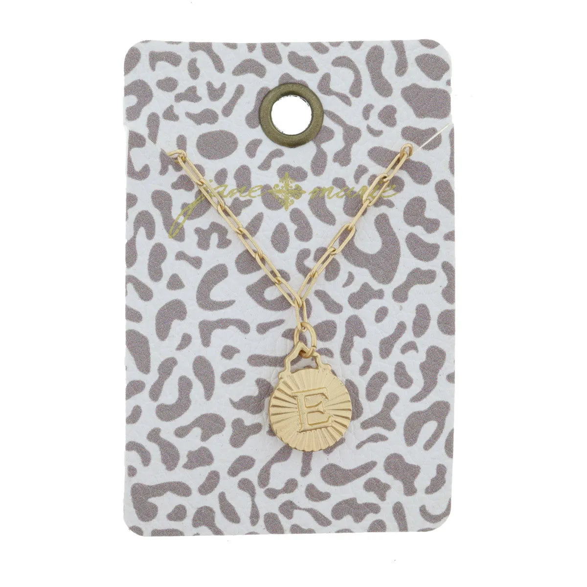 GOLD CIRCLE INITIAL NECKLACE