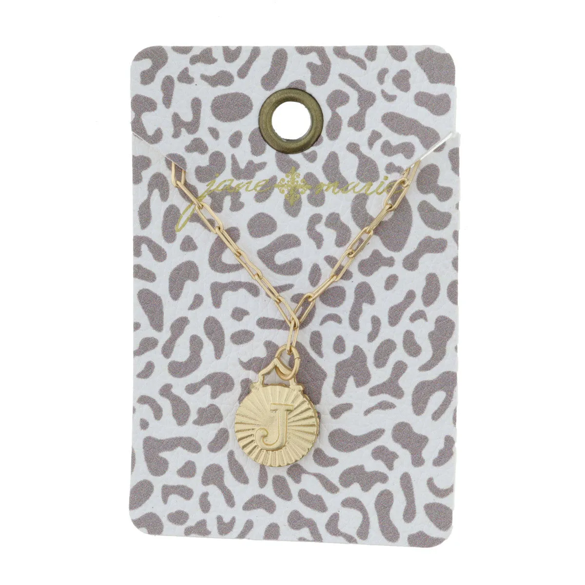 GOLD CIRCLE INITIAL NECKLACE