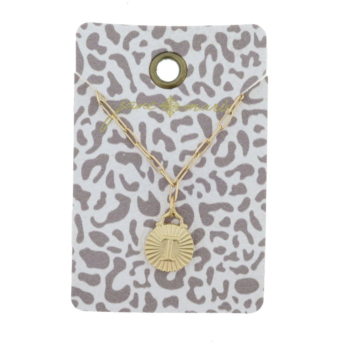 GOLD CIRCLE INITIAL NECKLACE