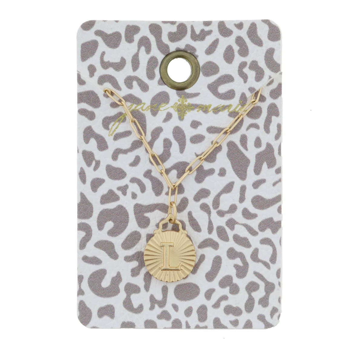 GOLD CIRCLE INITIAL NECKLACE