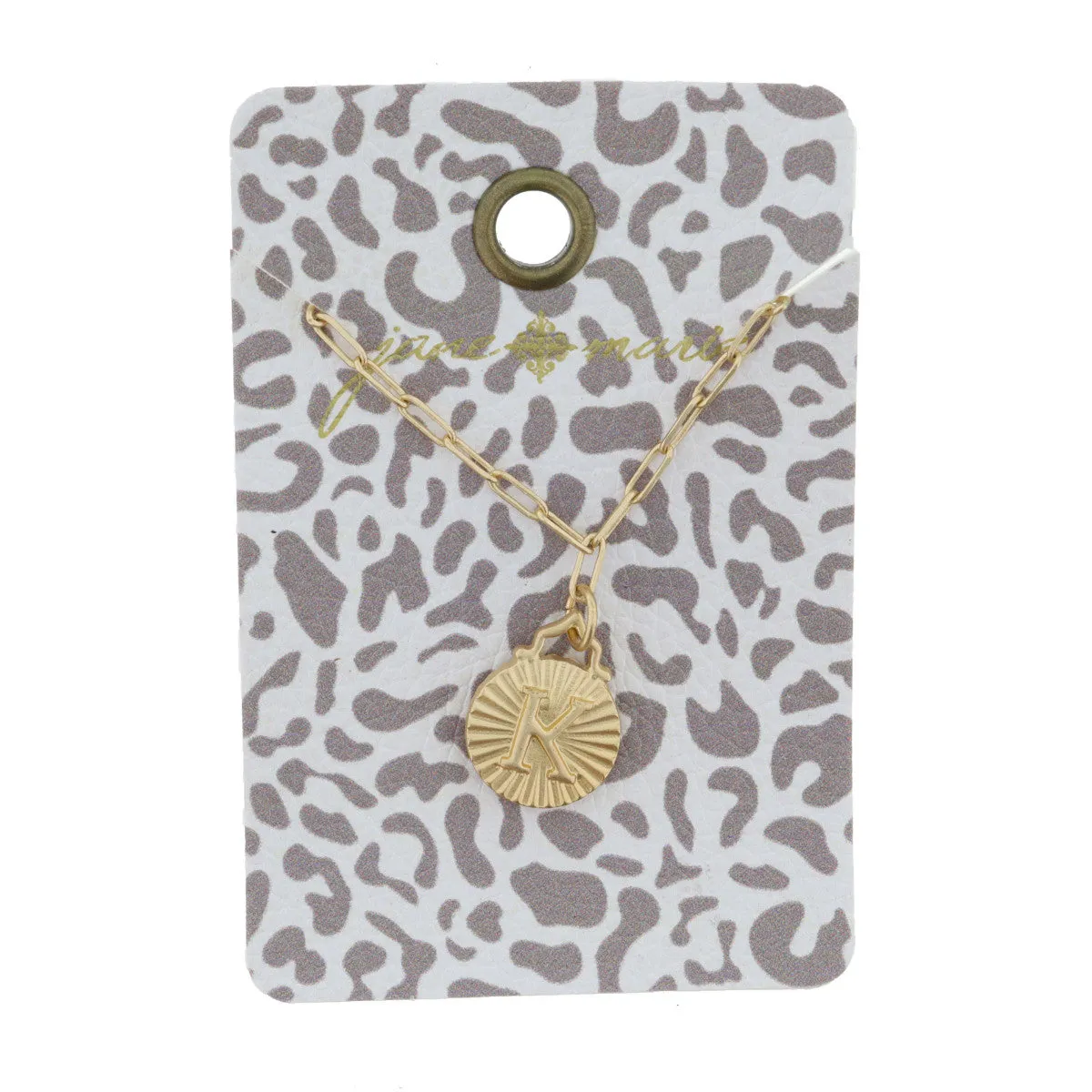 GOLD CIRCLE INITIAL NECKLACE