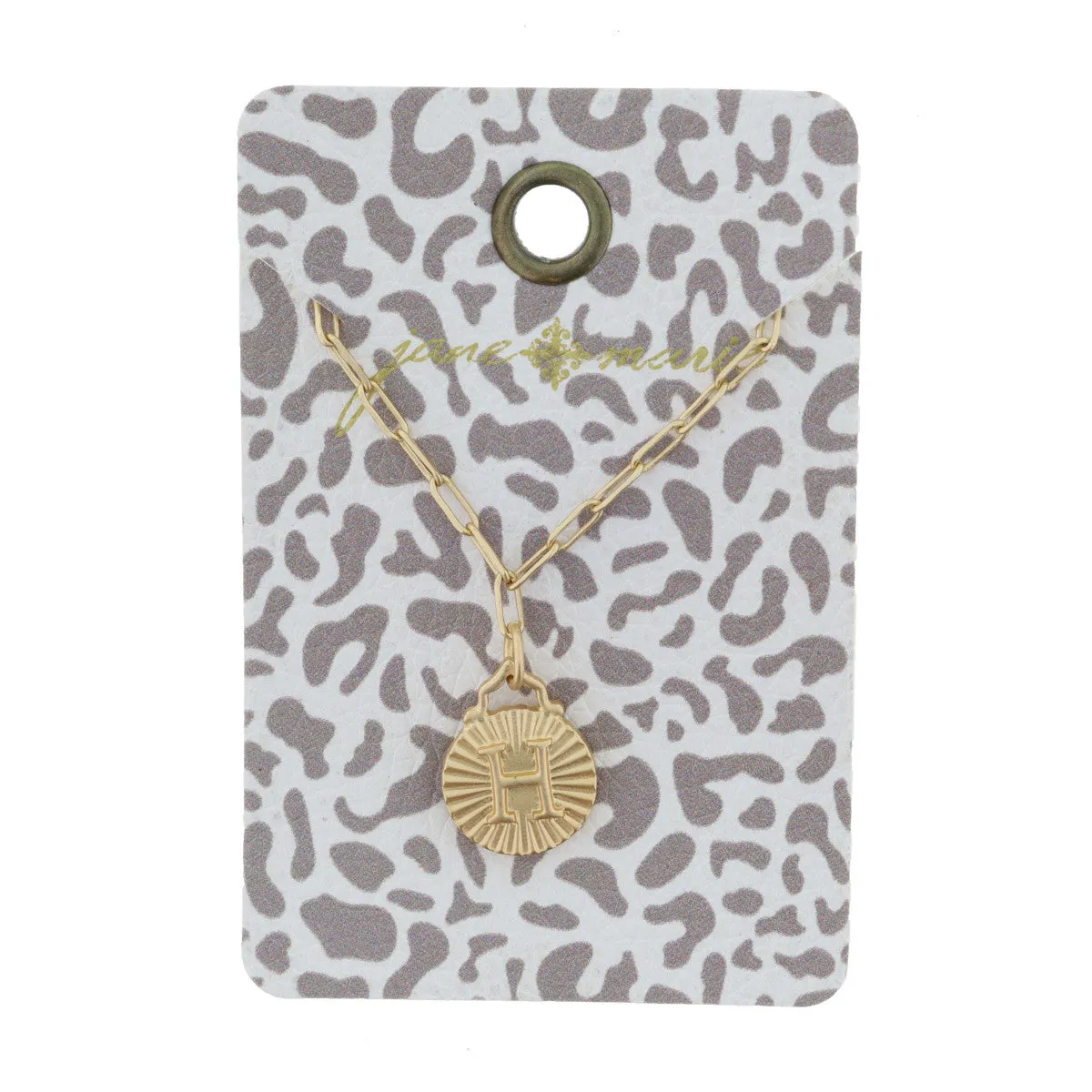 GOLD CIRCLE INITIAL NECKLACE