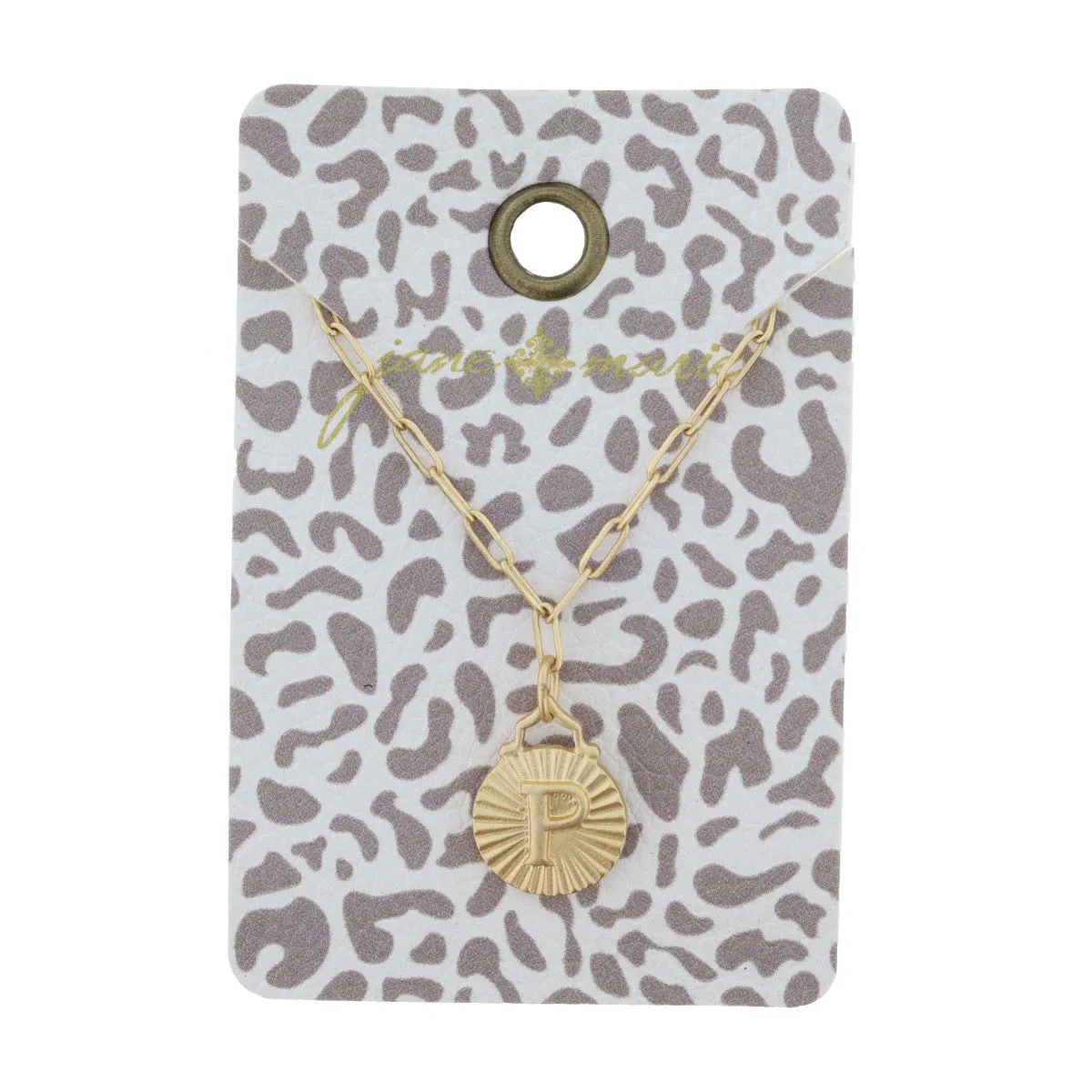 GOLD CIRCLE INITIAL NECKLACE