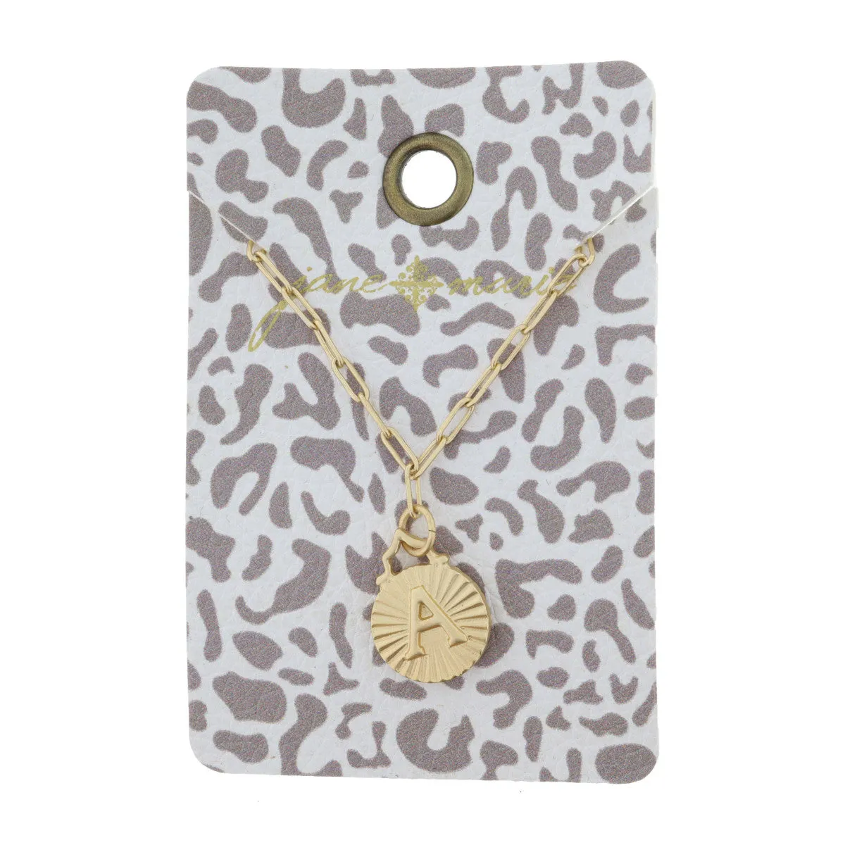 GOLD CIRCLE INITIAL NECKLACE