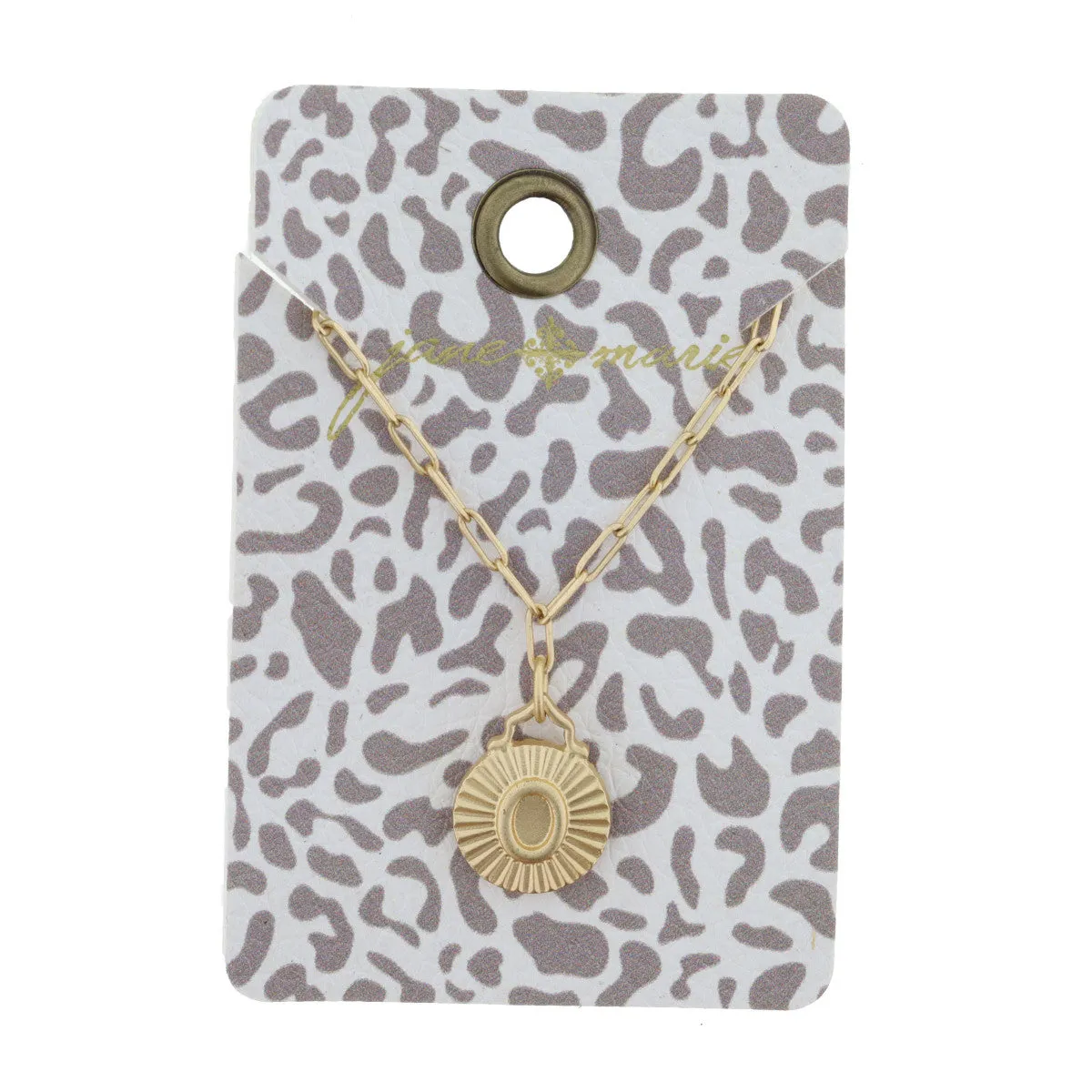 GOLD CIRCLE INITIAL NECKLACE