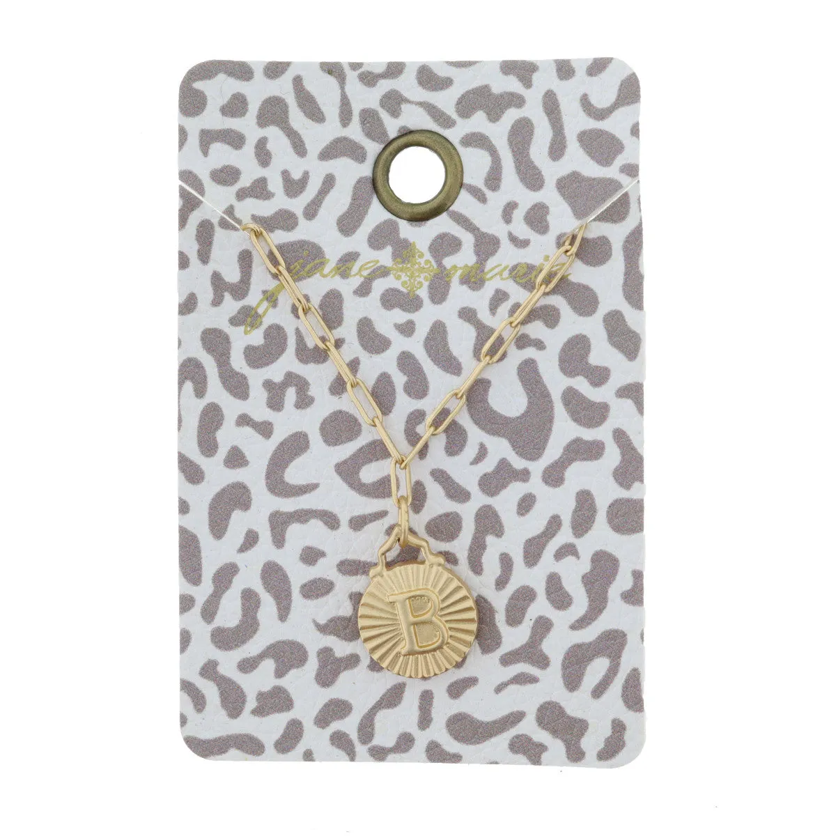 GOLD CIRCLE INITIAL NECKLACE
