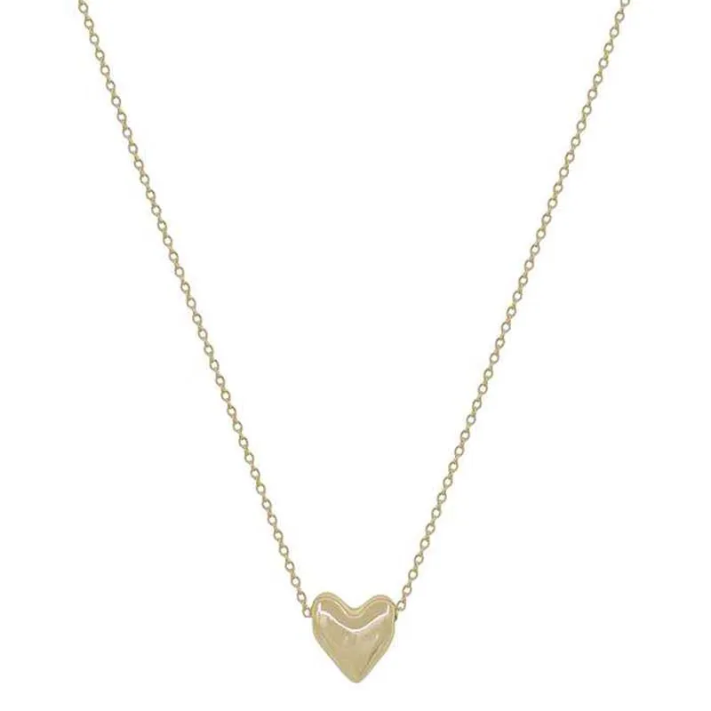 Gold Heart Pendant Necklace