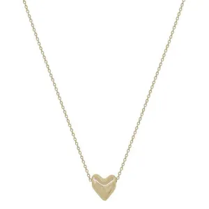 Gold Heart Pendant Necklace