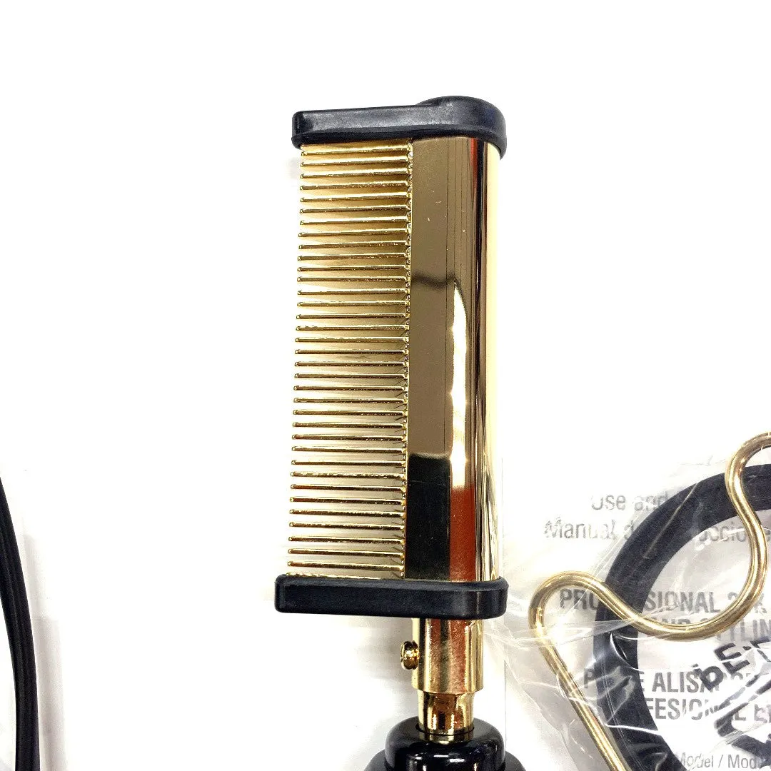 Gold 'N Hot Professional 24K Gold Pressing and Styling Comb #GH299 (B00116)