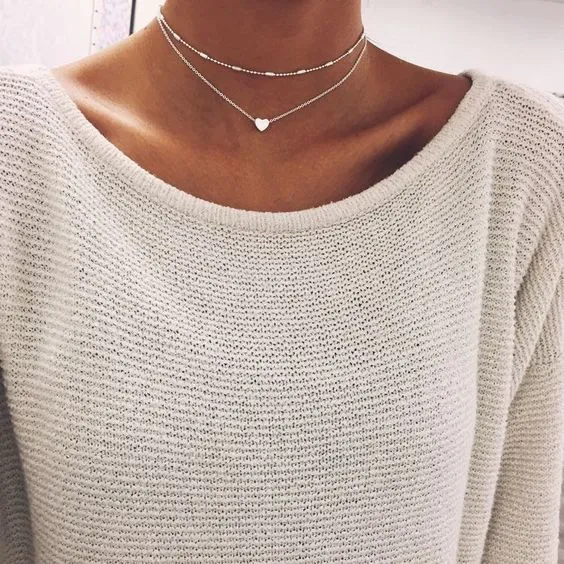 Gold "I Heart you" Necklace Victoria Collection