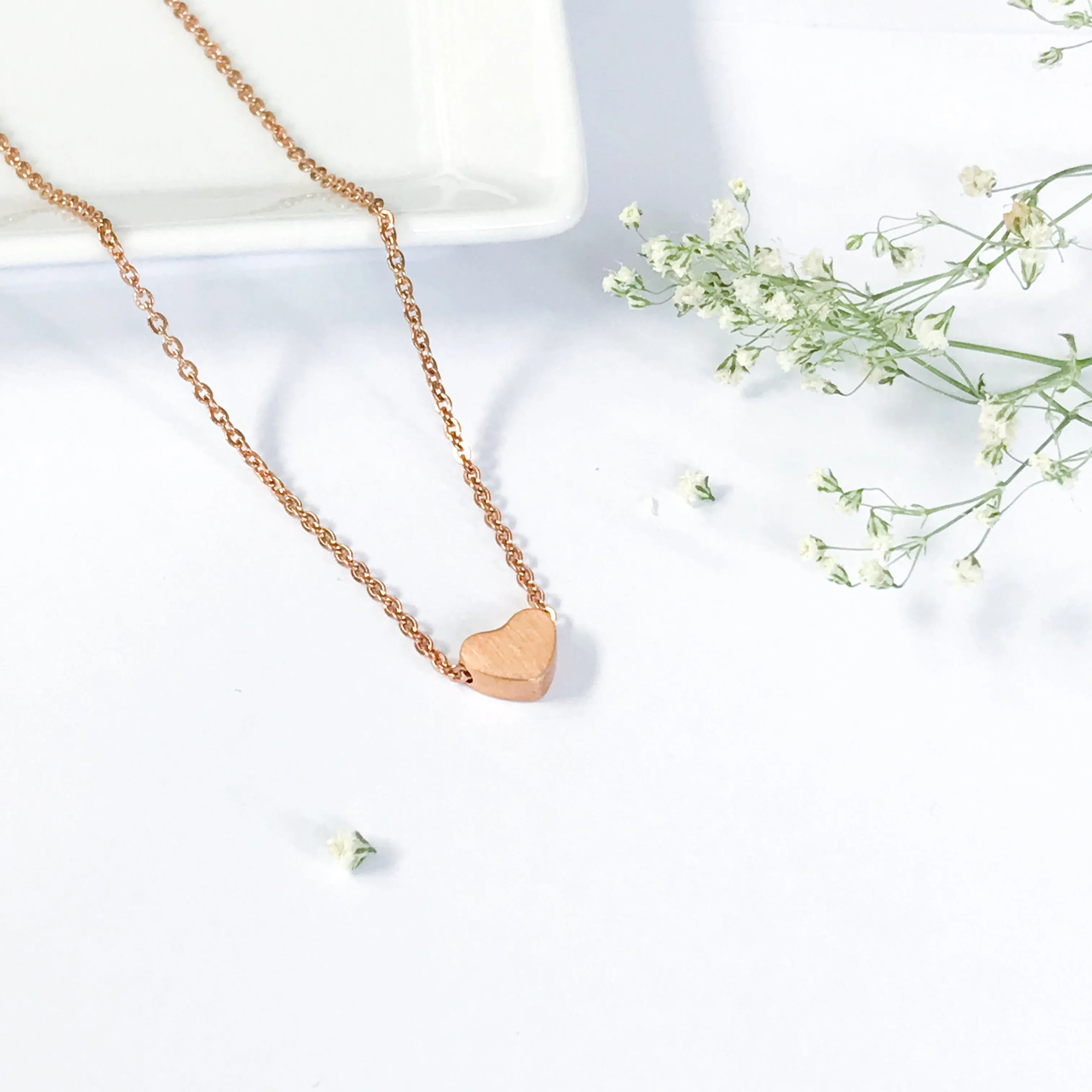 Gold "I Heart you" Necklace Victoria Collection