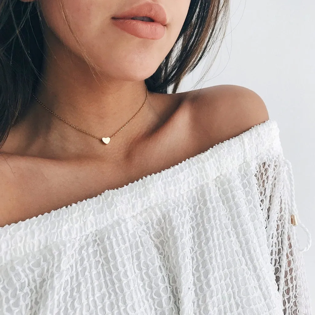 Gold "I Heart you" Necklace Victoria Collection