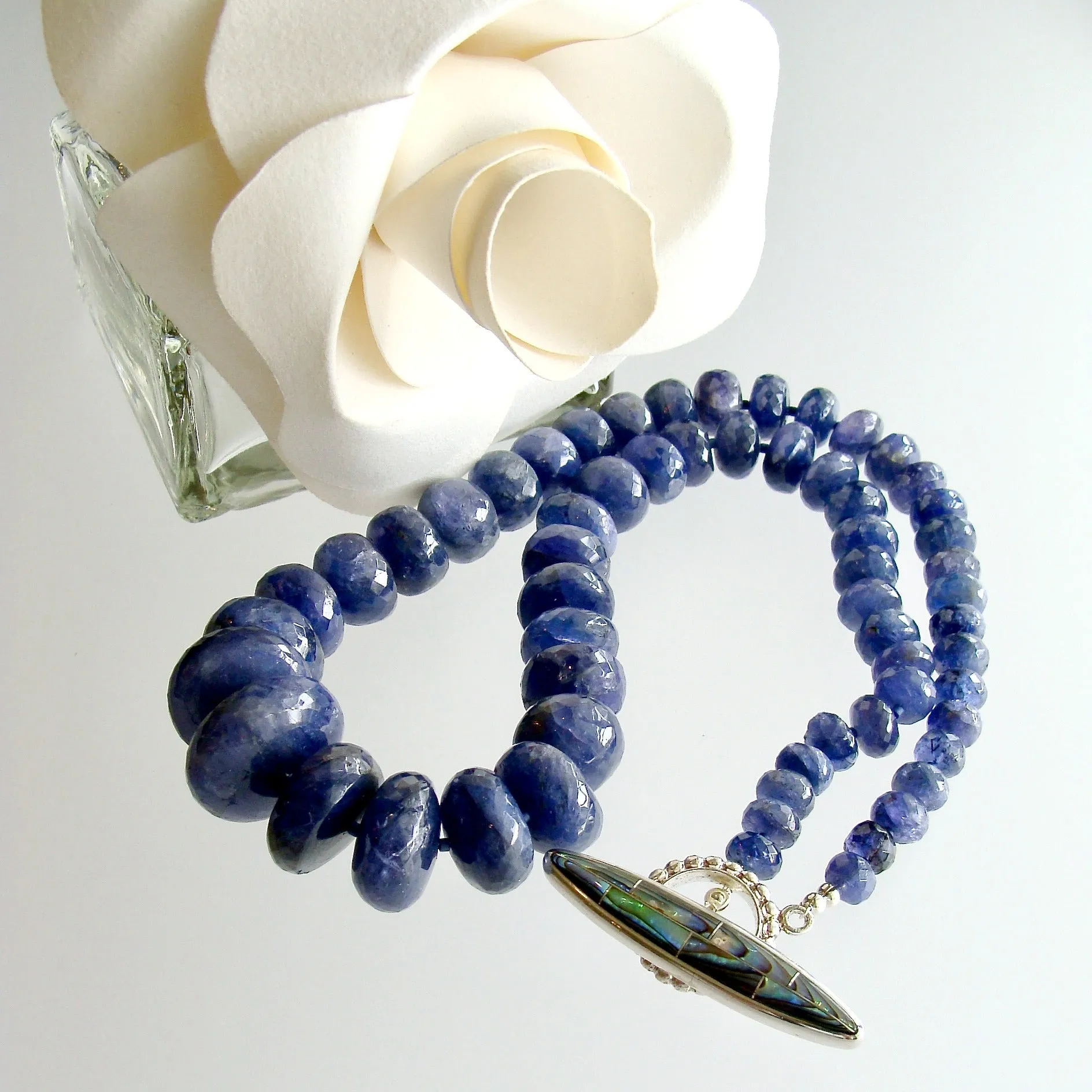 Graduated Luxe Tanzanite Choker Necklace - Amalie Necklace
