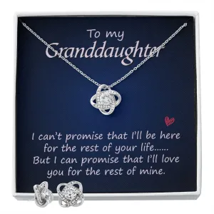 Granddaughter Love Knot Jewelry Set-I can promise