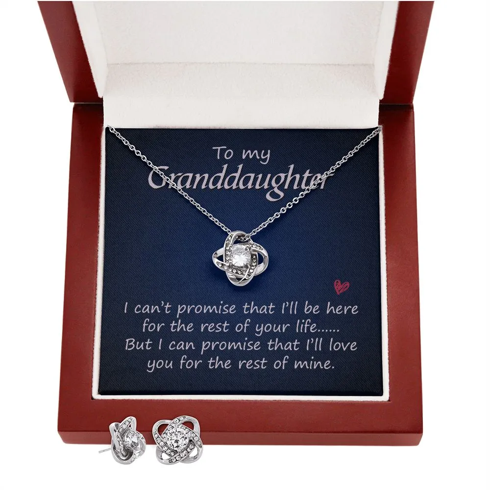 Granddaughter Love Knot Jewelry Set-I can promise