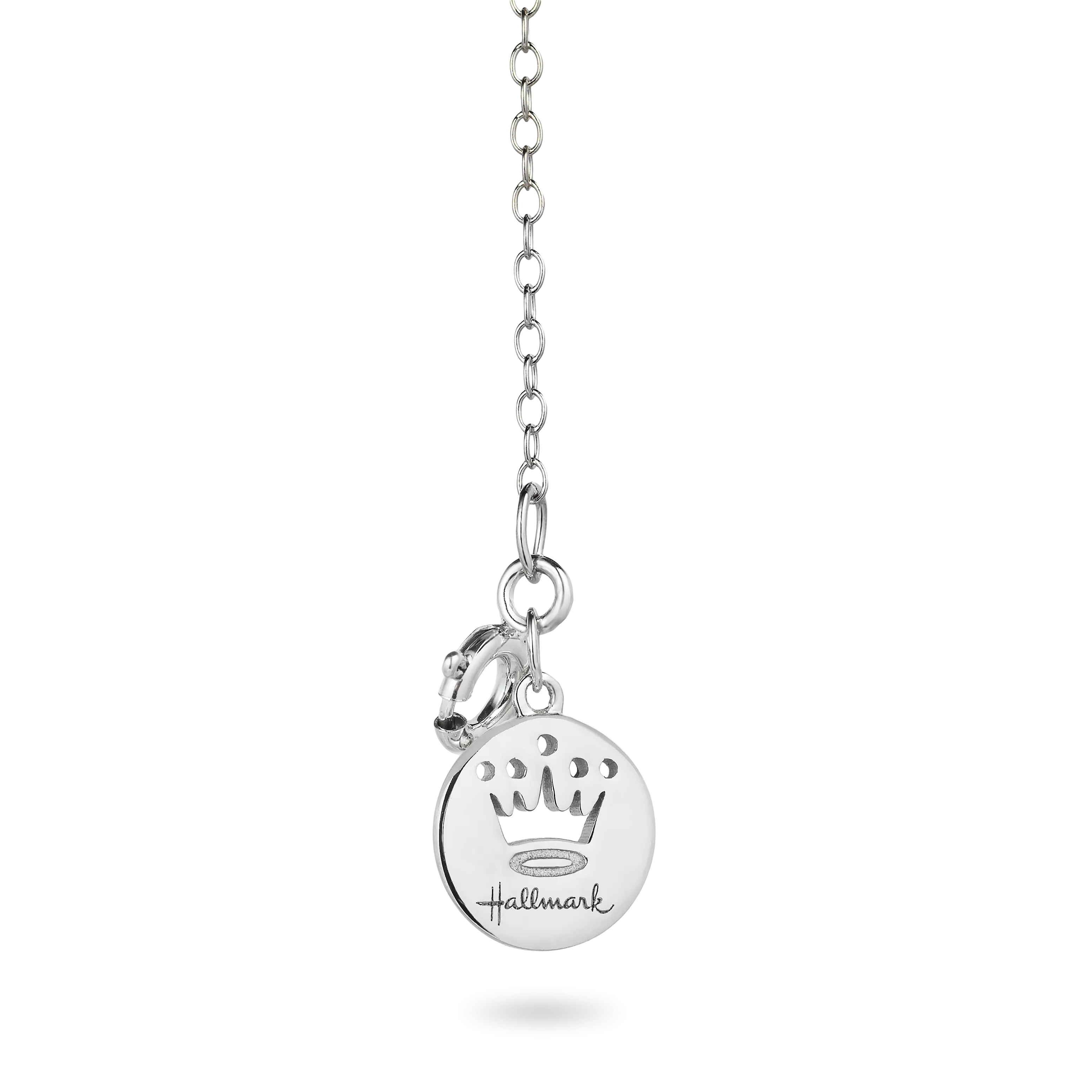 Hallmark Fine Jewelry Monarch Butterfly Necklace in Sterling Silver with Diamonds