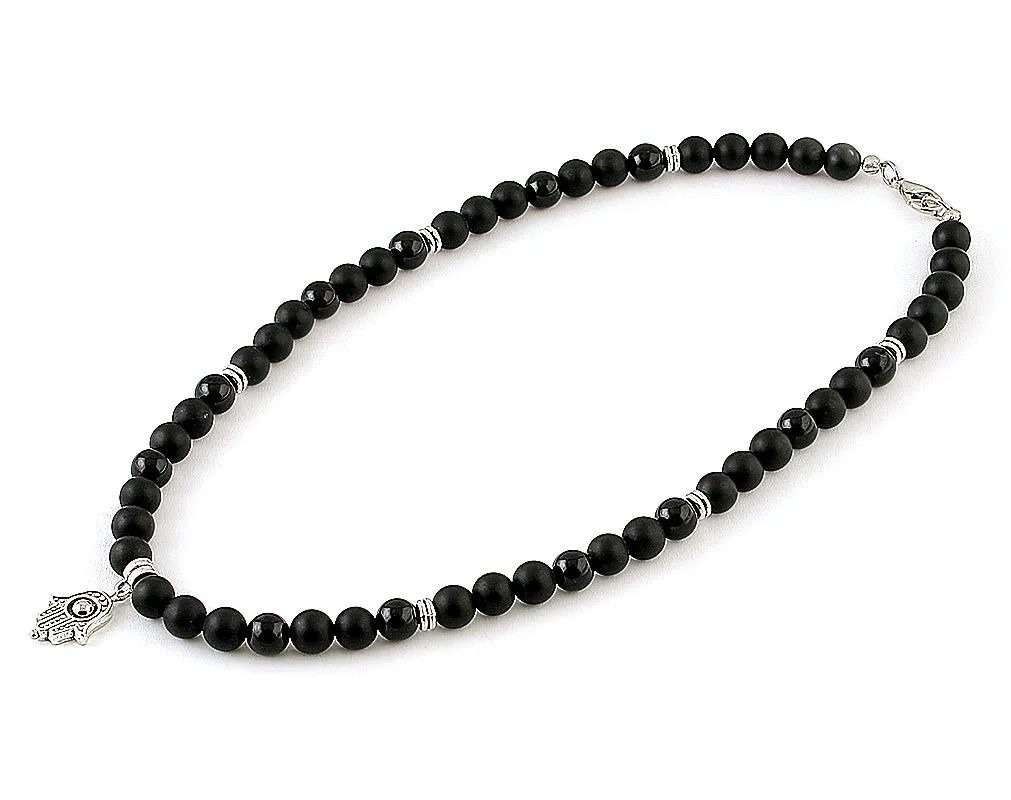 Hamsa man beaded necklace