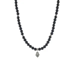 Hamsa man beaded necklace