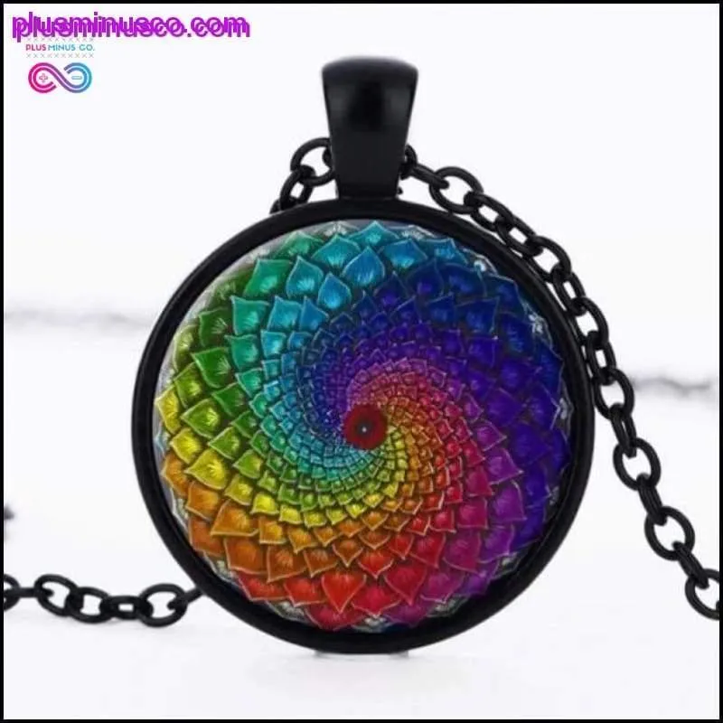 Handmade Rainbow Fibonacci Necklace