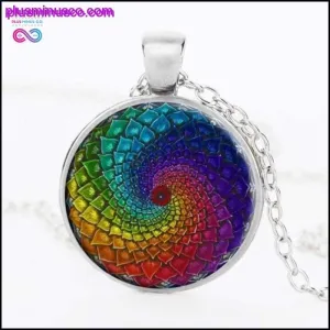 Handmade Rainbow Fibonacci Necklace