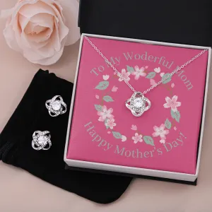 Happy Mother's Day Wonderful Mom Love Knot Necklace