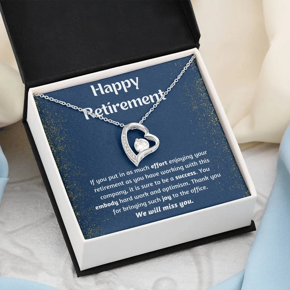 Happy Retirement Heart Necklace