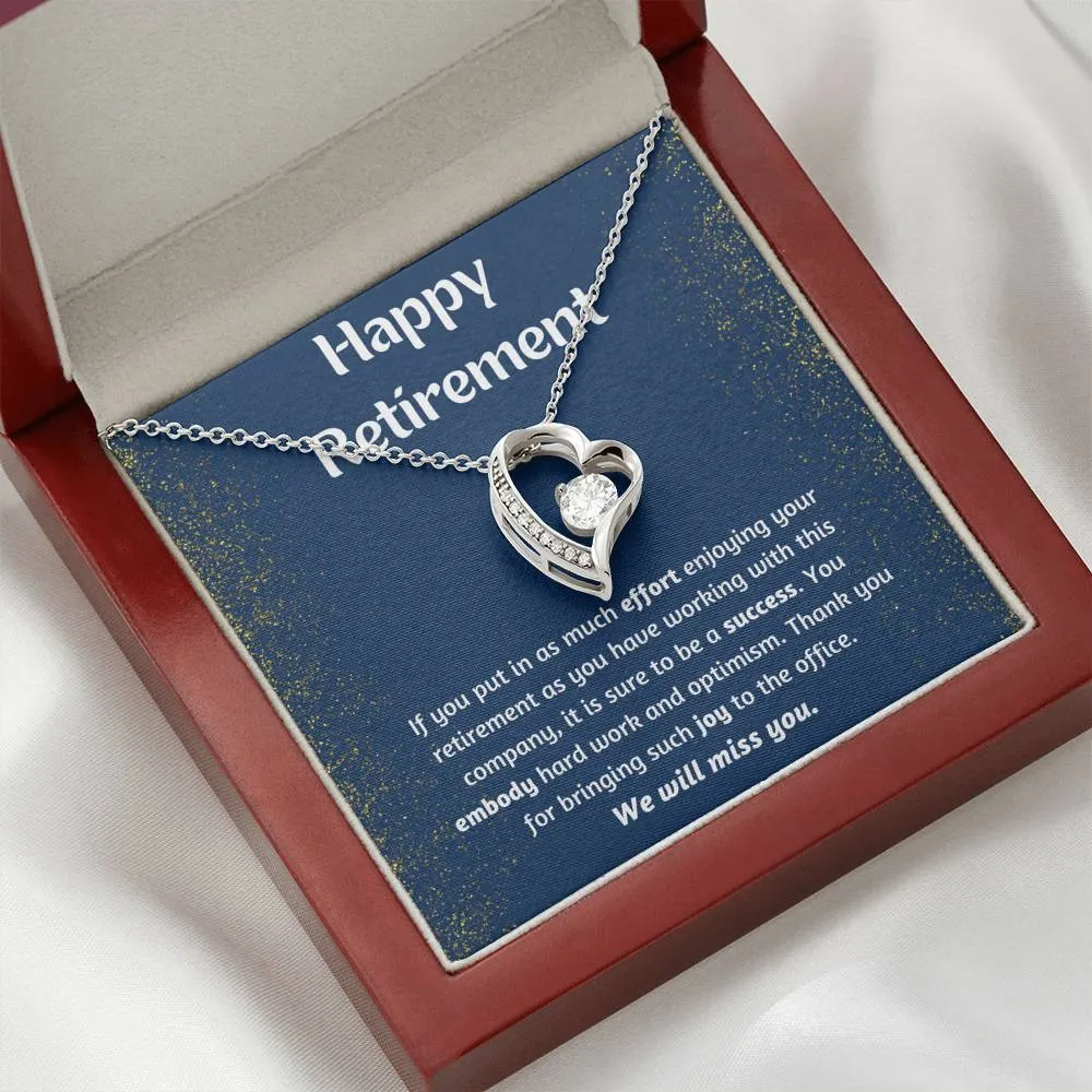 Happy Retirement Heart Necklace