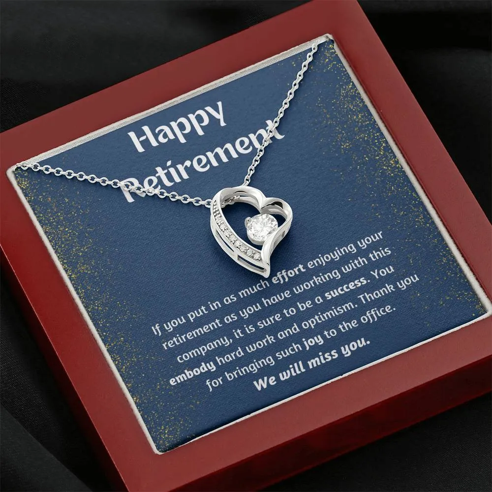 Happy Retirement Heart Necklace