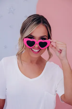 Heart Eyes For You Sunglasses - Pink