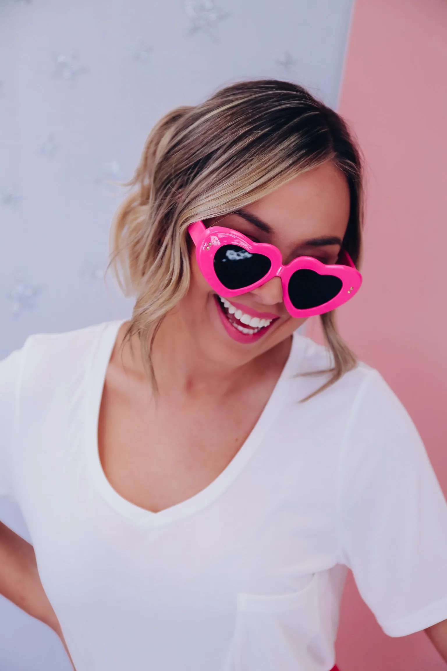 Heart Eyes For You Sunglasses - Pink