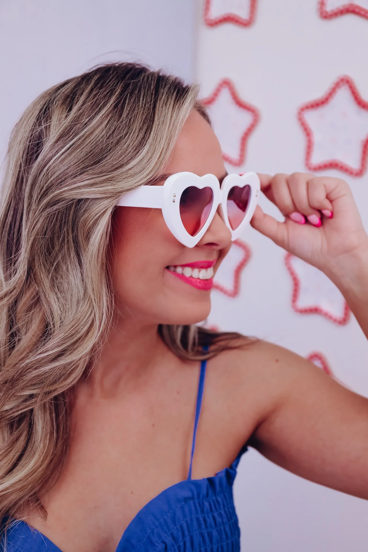 Heart Eyes For You Sunglasses - White