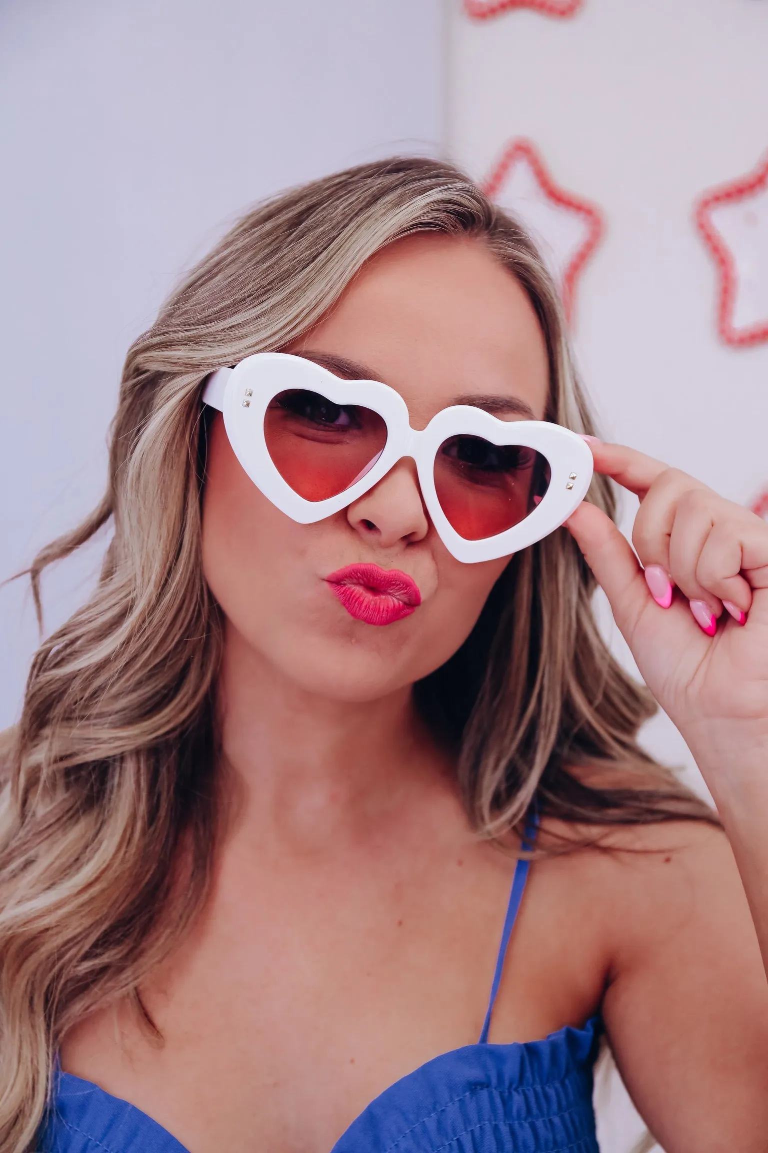 Heart Eyes For You Sunglasses - White
