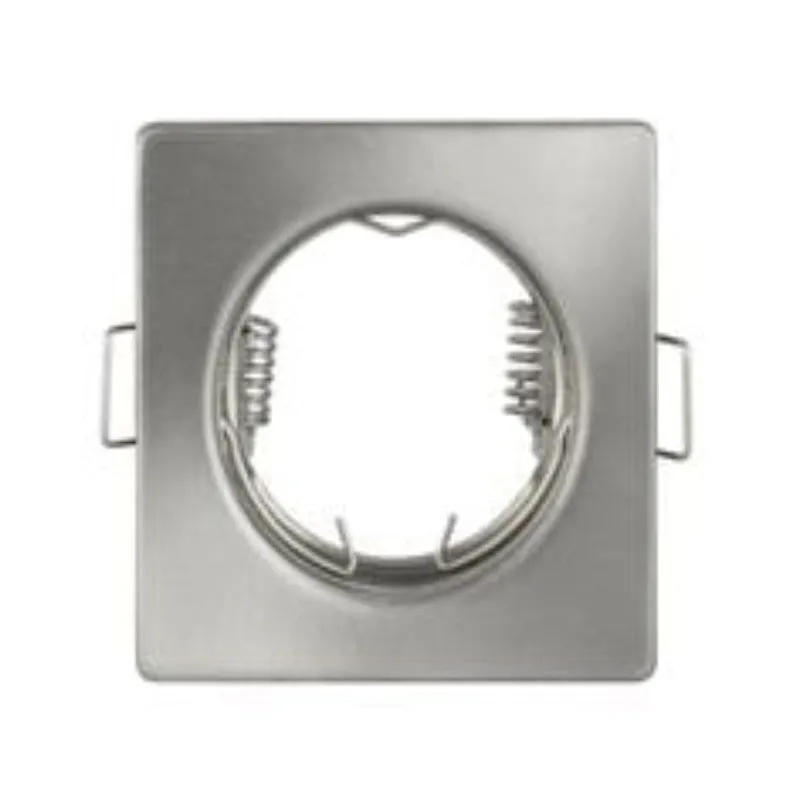 Hello Today Downlight Fitting MD502 S1 (Square Swivel, Satin Chrome, GU10/MR16)