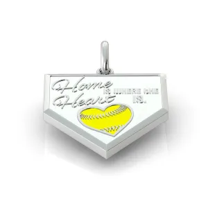 Home is where the Heart is - Softball (.925 silver)